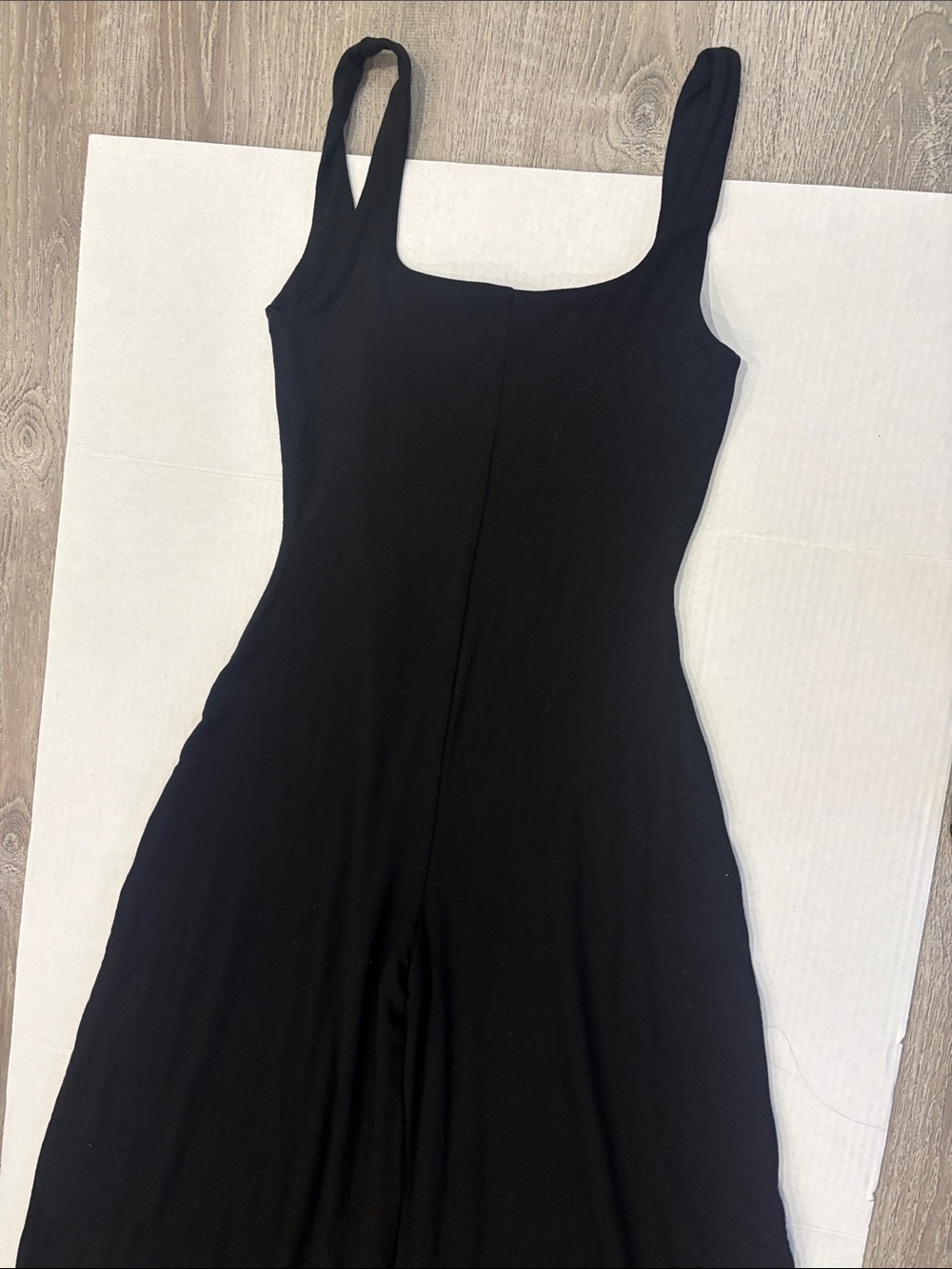 NWOT NAKED WARDROBE Sculpt Wide Leg Tank Jumpsuit In Black Size S - Picture 11 of 12